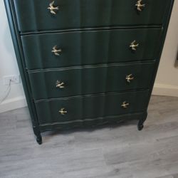Eye Catching Green Wooden Dresser 