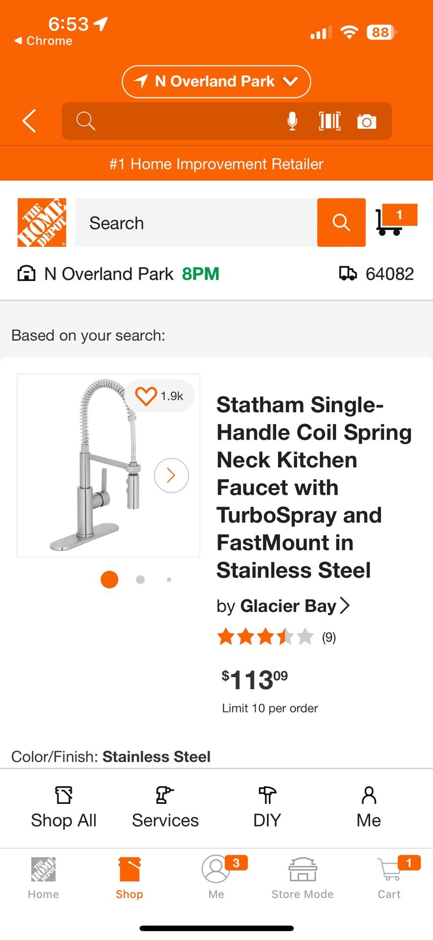 Stainless Steel Pull Down Kitchen Faucet