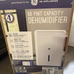 GE® 50 Pint Portable Dehumidifier with Built-in Pump and Smart Dry for Wet Spaces