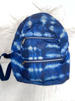 Blue Tie Dye Kipling Backpack