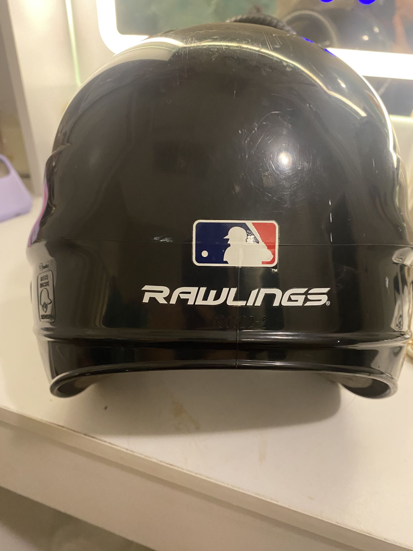 Baseball helmet and glove