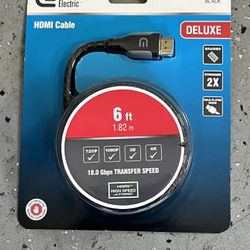 COMMERCIAL ELECTRIC 6 ft. Deluxe HDMI Cable BRAND NEW