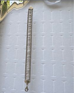 14k white gold diamond cut Cleopatra link