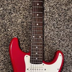 Red Squier Mini Stratocaster 