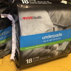 Underpads CVS 18 Pack XL