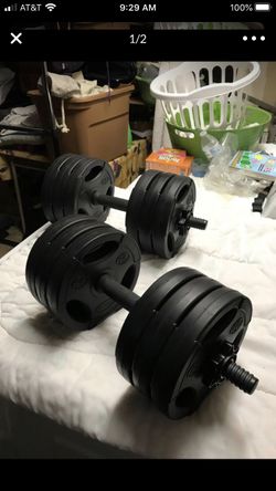 2 X 20lbs dumbbells (40lbs in total!)