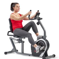 Magnetic Recumbent Bike Exercise Bike, 350lb Capacity, Easy Adjustable Seat, Monitor, Pulse Rate Monitoring, New in Box