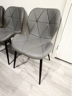 Modern Upholstered Dining Chairs – Set of 4 – Like New