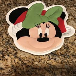 Holiday Minnie Mouse Serving Plate Decor