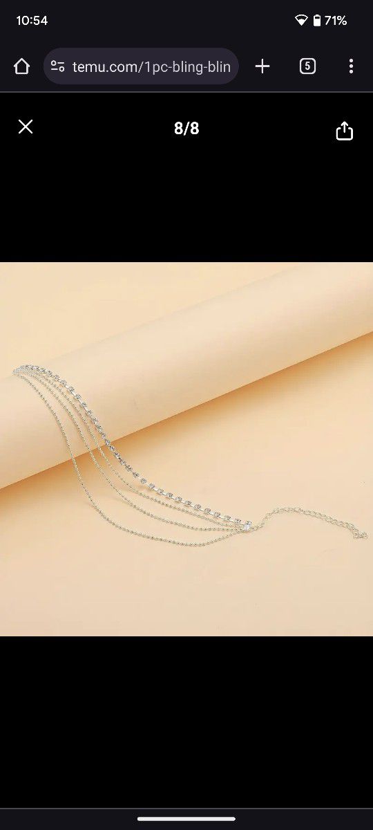 Thin Chain Anklet Inlaid Shiny Zircon Multi Layers