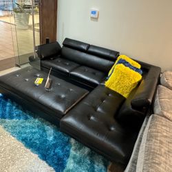 Ibiza black sectional with ottoman now only $899. Easy finance option. Same day delivery.
