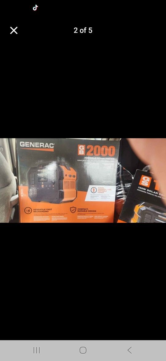 Generac GB2000 Solar Inverter/ Plus 100w Solar Panel