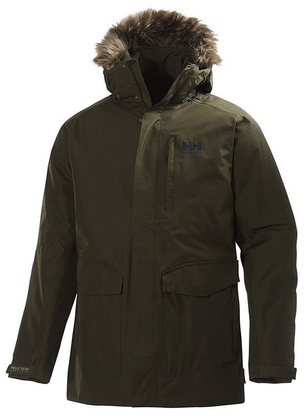 Helly Hansen Men's Waterproof Dubliner Parka 100 Gram Jacket, Olive XL