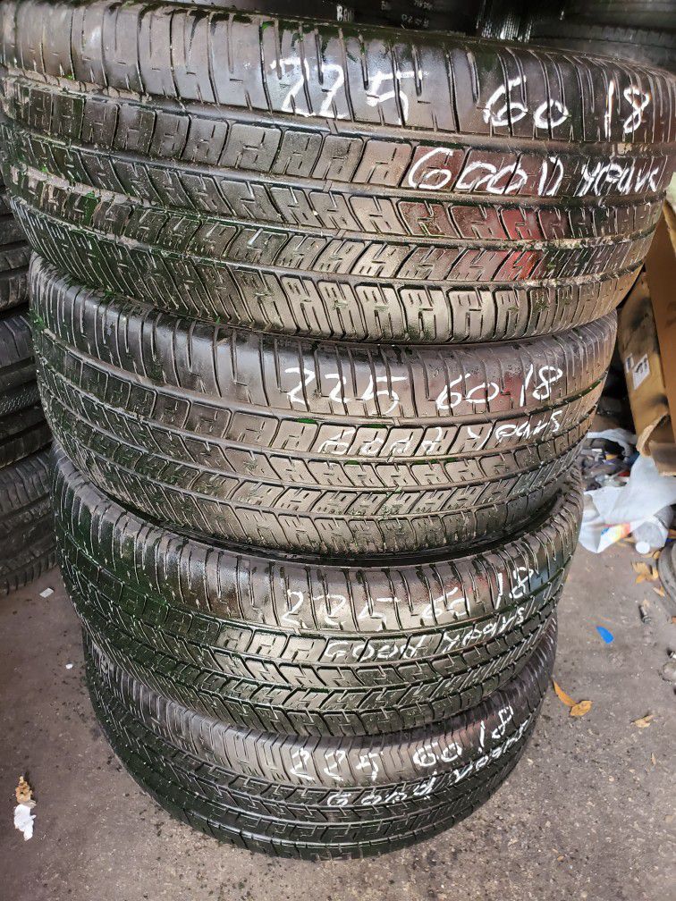 4 Used Tires 225 60 18 Good years 