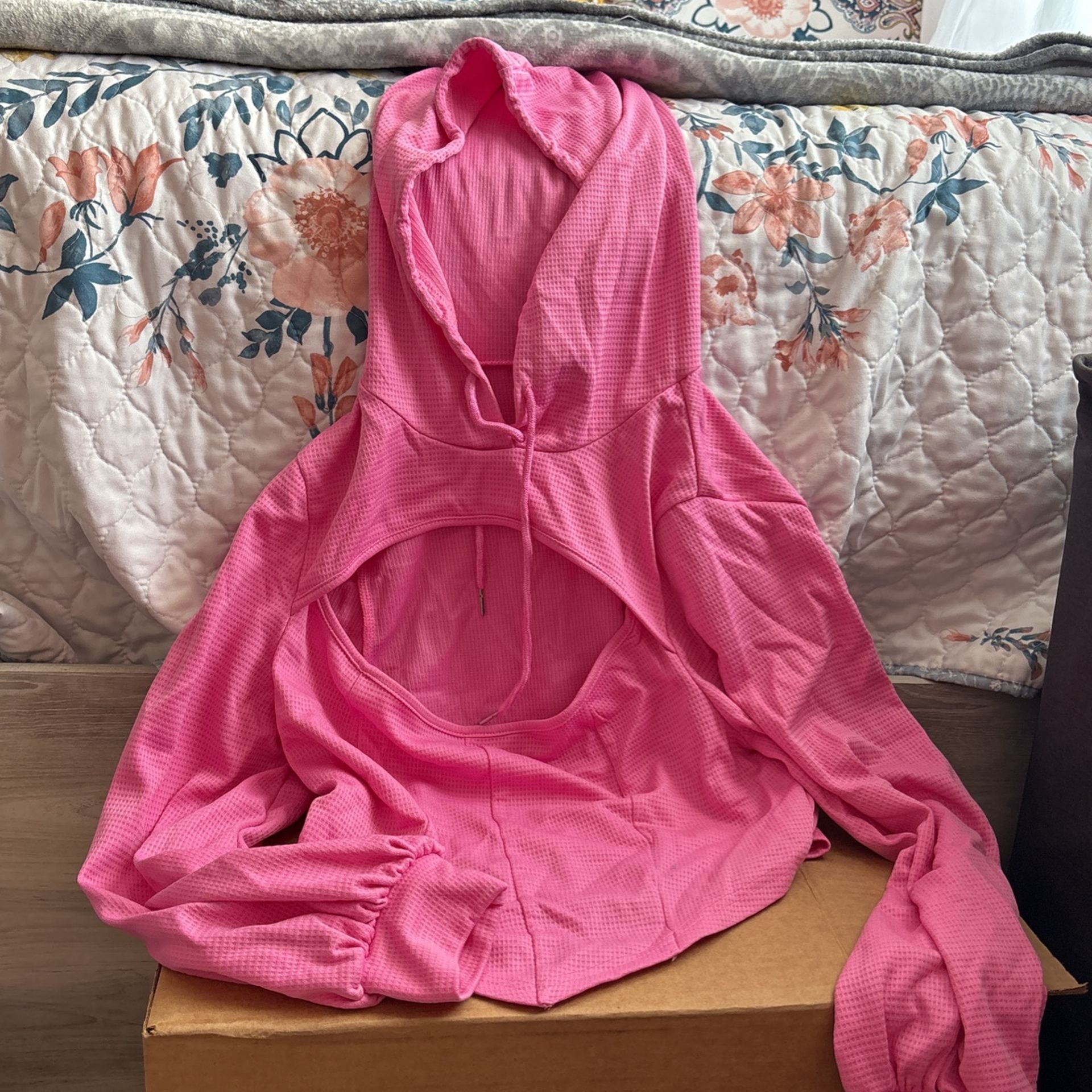 Pink Hoodie Top 