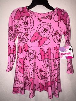 New Disney Minnie Girls Pink Dress Size 4T