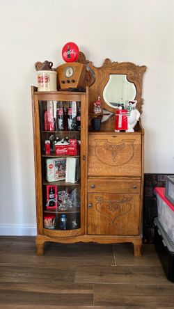 Antique secretary side