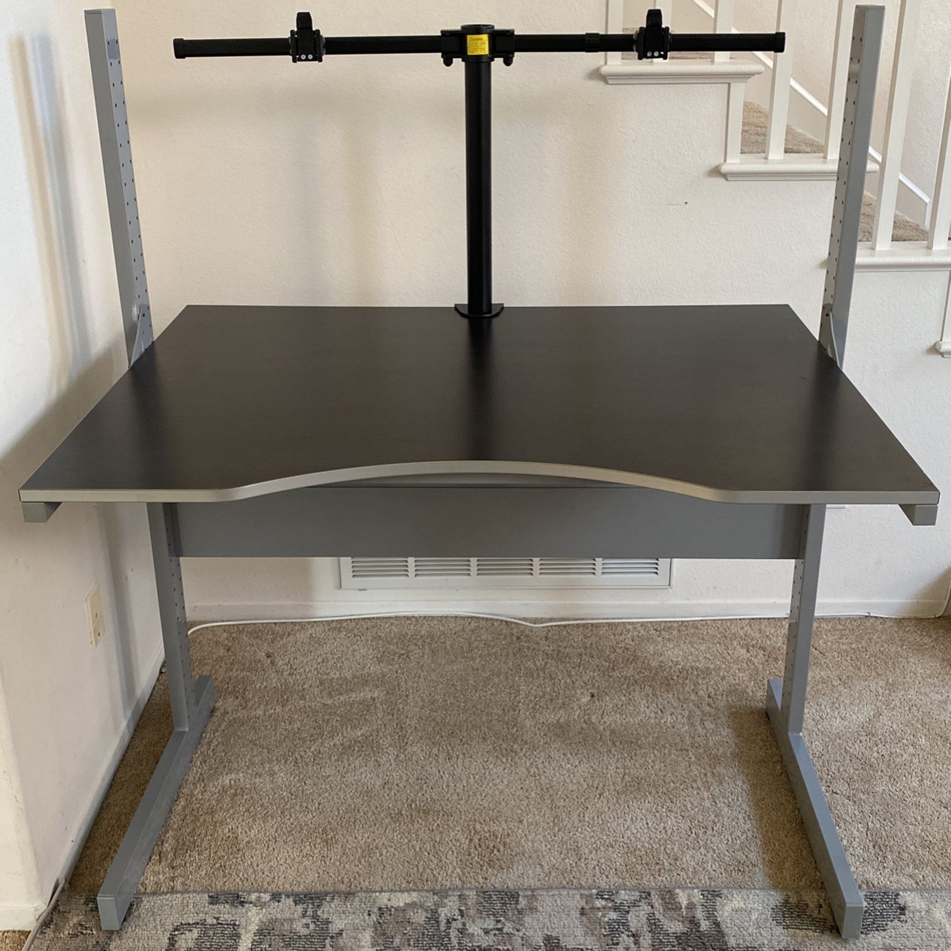 IKEA Jerker desk with dual monitor stand