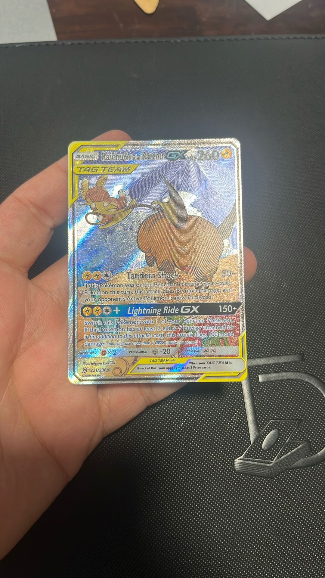 Raichu & Alolan Raichu Tag Team GX 221