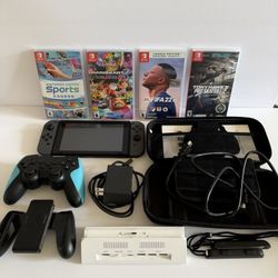 Nintendo Switch Console Bundle Black/grey w/ 4 Games & Accessories