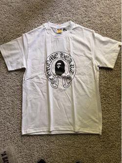 A Bathing Ape x Chrome Hearts Style White Graphic Tee