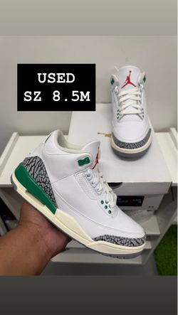 Used Air Jordan 3 lucky green SZ 8.5M