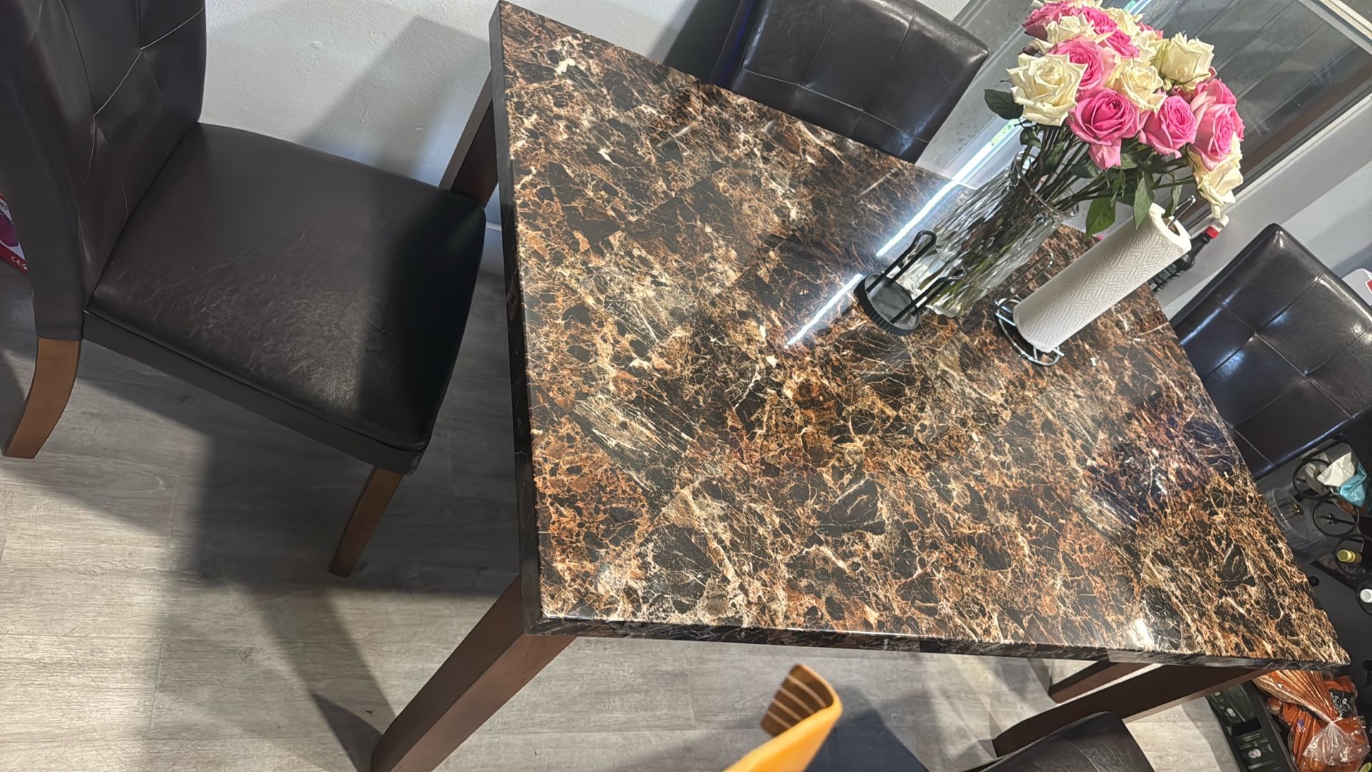 Marble table 5 piece for sale 