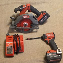 Milwaukee fuel tools Impact and circular saw