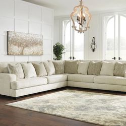 Broyhill Beige And Light Tan Sectional 