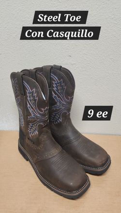 Brazos Work Boots Sz 9 ee Steel Square Toe