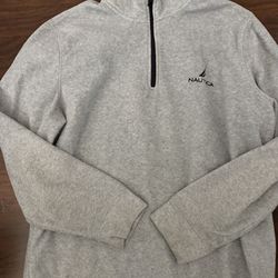 Nautica grey quarter zip sweatshirt Size L