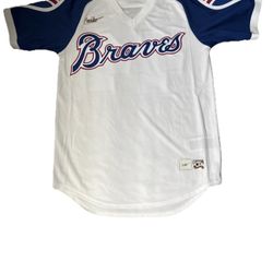 Men's Nike Hank Aaron White Atlanta Braves Home Cooperstown Collection  Jersey