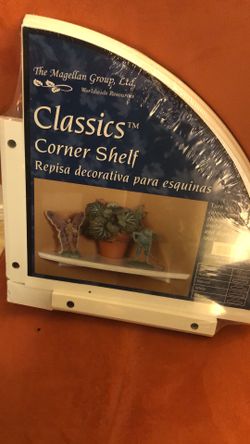 White 12” corner shelf