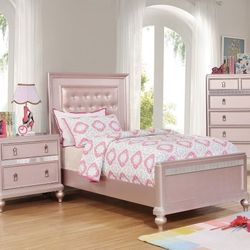 4pcs bedroom set (Twin Bed - Nightstand, Dresser and Mirror) (Mattress is not Included)