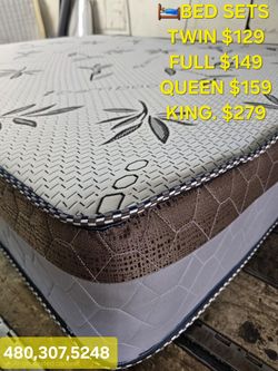 King. Queen. Full And Twin Mattress And Box Spring 