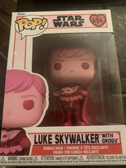 Funko Pop Luke Skywalker Grogu Star Wars Valentines Vinyl Figure #494 New in Box