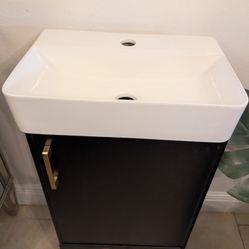 Modern Free Standing Bathroom Vanity 18"