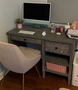 Pottery Barn Small Space Fairfax Desk in Grey