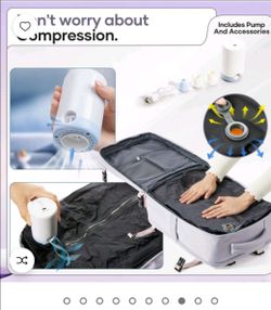 Air vacuum backpack with pump