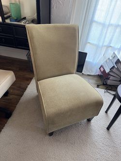 Sage Green Armless Slipper Chairs, Pair