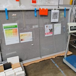 Large Glass Front Bulletin Board
