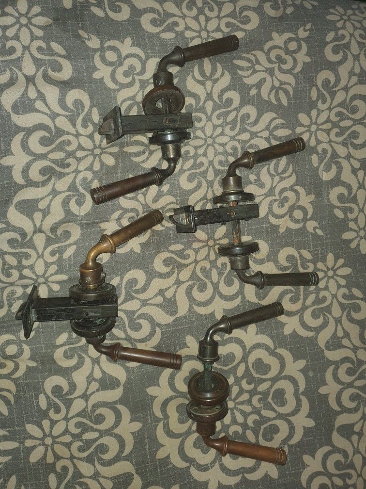 Vintage Baldwin 5114 Estate Door Levers - Solid Brass