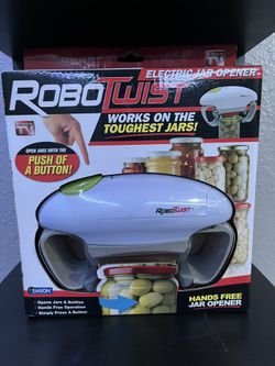 Robotwist Automatic Grip Hands Free Electric Jar Opener with Easy Touch Button