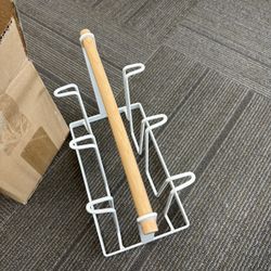 New Cup / Mug Drying Rack 6 Hooks Wooden Handle 