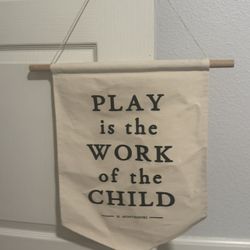 canvas montessori banner for kids room