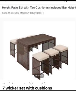 Wicker Bar Set