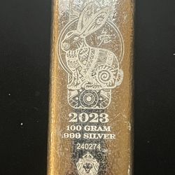 100 gram scottsdale silver cast bar