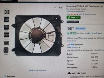07-09 CR-V Dorman 620-245 A/C Condenser Fan Assembly