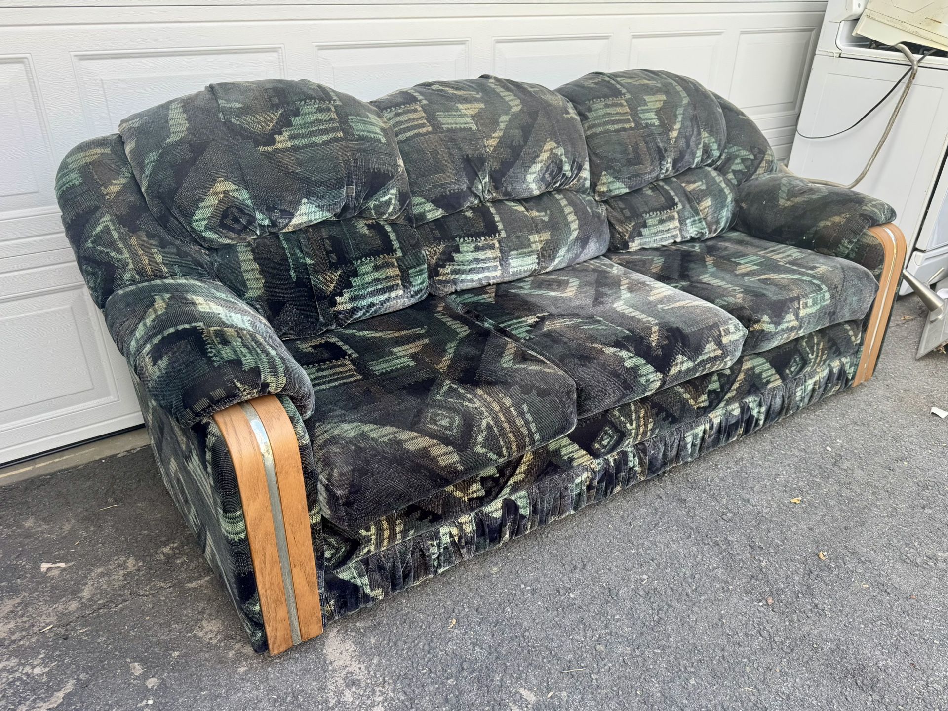 Plush Green Couch Sofa