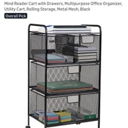Mind reader 4 Draw Storage Cart (New)